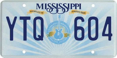MS license plate YTQ604