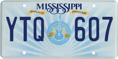 MS license plate YTQ607