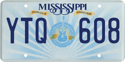 MS license plate YTQ608