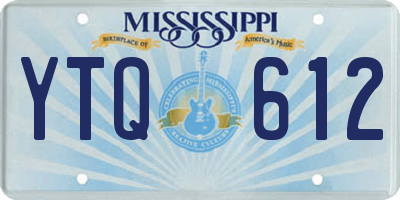 MS license plate YTQ612
