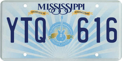 MS license plate YTQ616