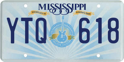 MS license plate YTQ618