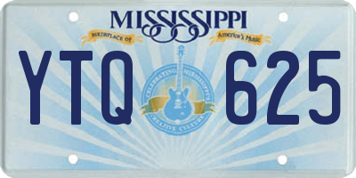 MS license plate YTQ625