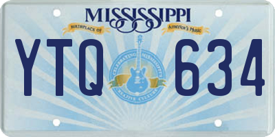 MS license plate YTQ634