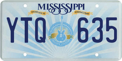MS license plate YTQ635