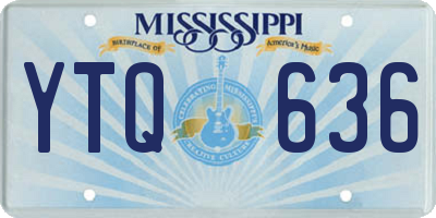 MS license plate YTQ636