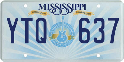 MS license plate YTQ637