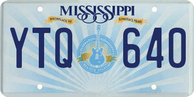 MS license plate YTQ640