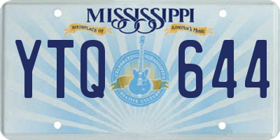 MS license plate YTQ644