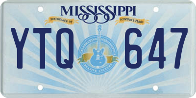 MS license plate YTQ647