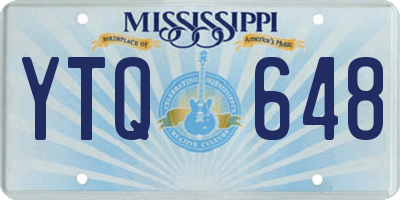 MS license plate YTQ648