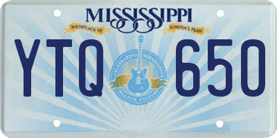 MS license plate YTQ650