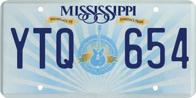MS license plate YTQ654