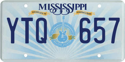 MS license plate YTQ657