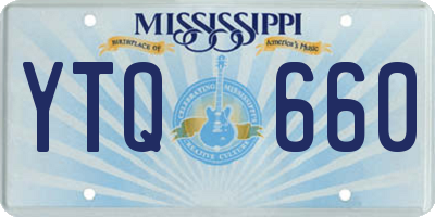 MS license plate YTQ660