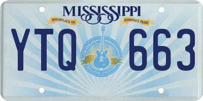 MS license plate YTQ663