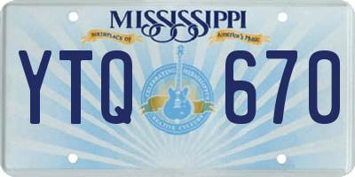 MS license plate YTQ670