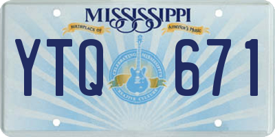 MS license plate YTQ671