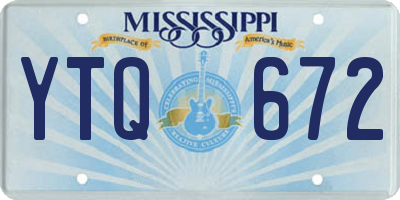 MS license plate YTQ672