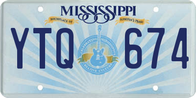 MS license plate YTQ674