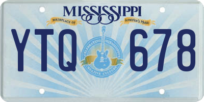 MS license plate YTQ678