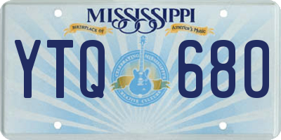 MS license plate YTQ680