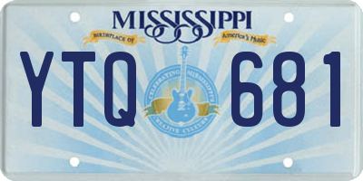 MS license plate YTQ681