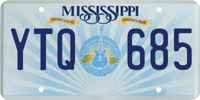 MS license plate YTQ685