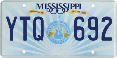 MS license plate YTQ692