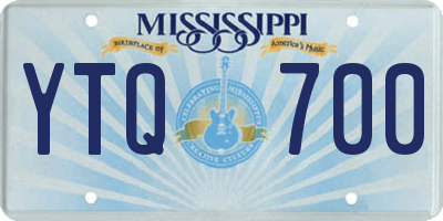 MS license plate YTQ700