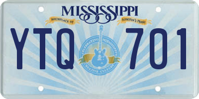 MS license plate YTQ701