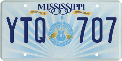 MS license plate YTQ707