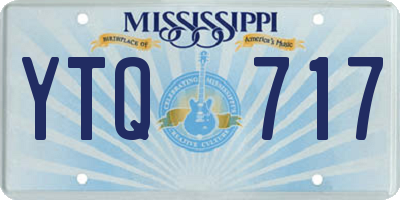 MS license plate YTQ717