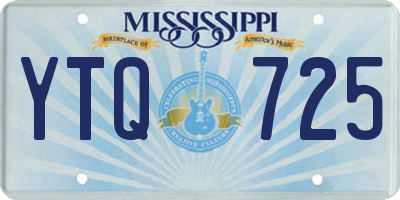 MS license plate YTQ725