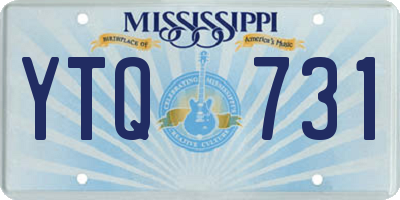 MS license plate YTQ731