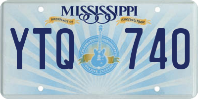 MS license plate YTQ740
