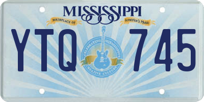 MS license plate YTQ745