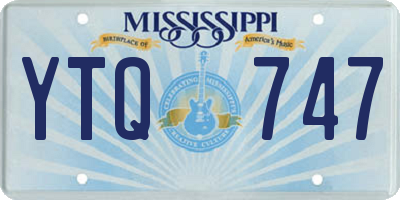 MS license plate YTQ747