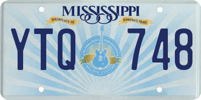 MS license plate YTQ748
