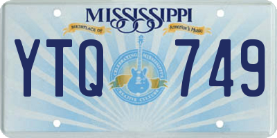 MS license plate YTQ749