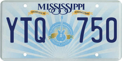 MS license plate YTQ750