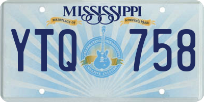 MS license plate YTQ758