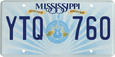 MS license plate YTQ760