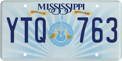 MS license plate YTQ763