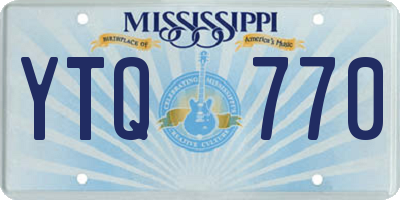 MS license plate YTQ770
