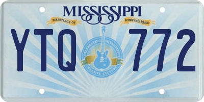 MS license plate YTQ772
