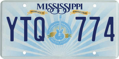 MS license plate YTQ774