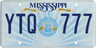 MS license plate YTQ777