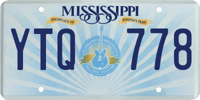 MS license plate YTQ778