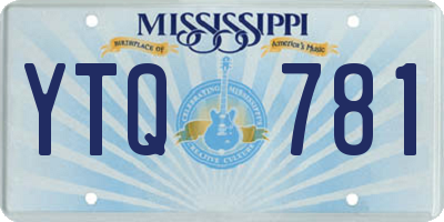 MS license plate YTQ781